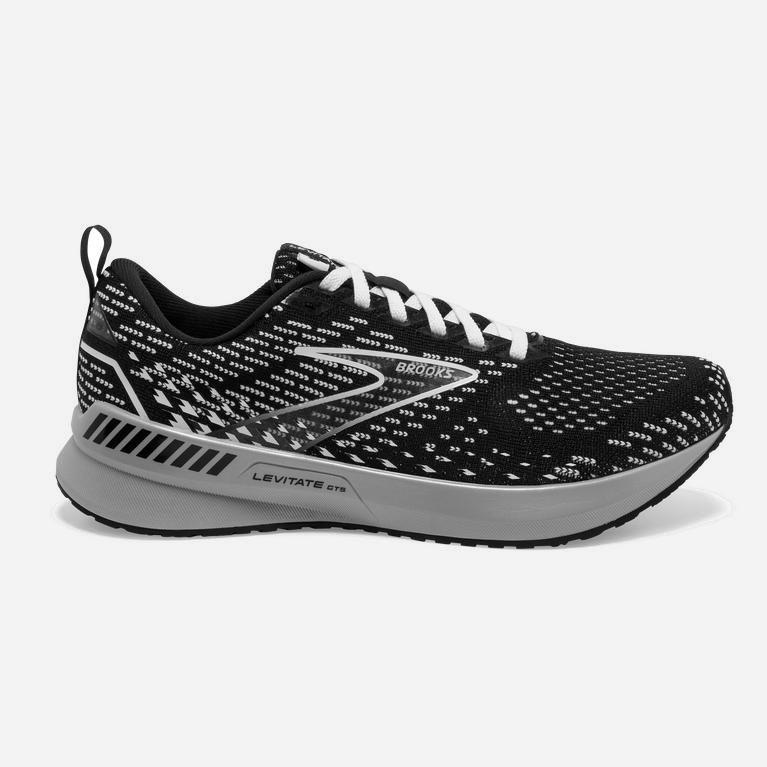 Brooks Levitate Gts 5 Australia - Women's Springy Road Running Shoes - Black/Grey/White (295413-QWU)